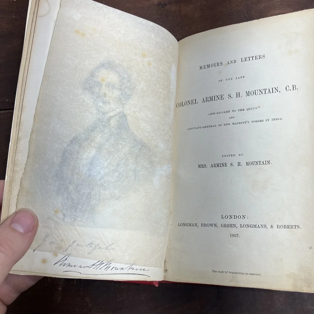Vintage Memoirs and Letters Colonel Armine S H Mountain 1857 England Hardcover